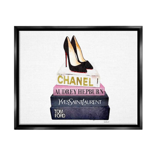 Chanel Prada YSL Dior Fashion Glam Stack Books Canvas Wall Art 16x20 in.