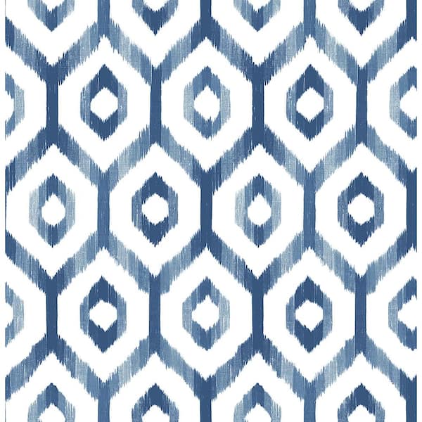 A-Street Prints - Lucia Blue Diamond Paper Strippable Roll Wallpaper (Covers 56.4 sq. ft.)