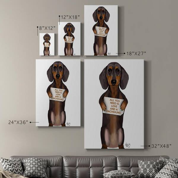 Wexford Home Love and Dachshund By Wexford Homes Unframed Giclee Home Art  Print 60 in. x 40 in. WC33-2682853-R - The Home Depot