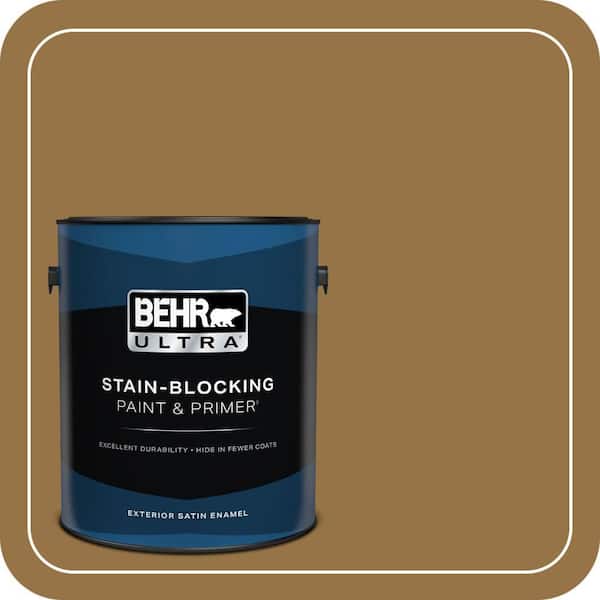 BEHR ULTRA 1 gal. #S300-7 Rococo Gold Satin Enamel Exterior Paint & Primer