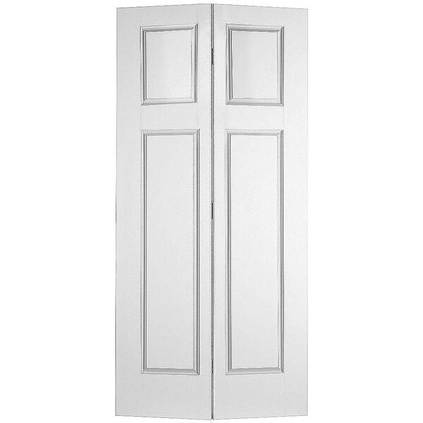 Masonite Glenview Textured 4-Panel Hollow Core Primed Composite Interior Closet Bi-fold Door