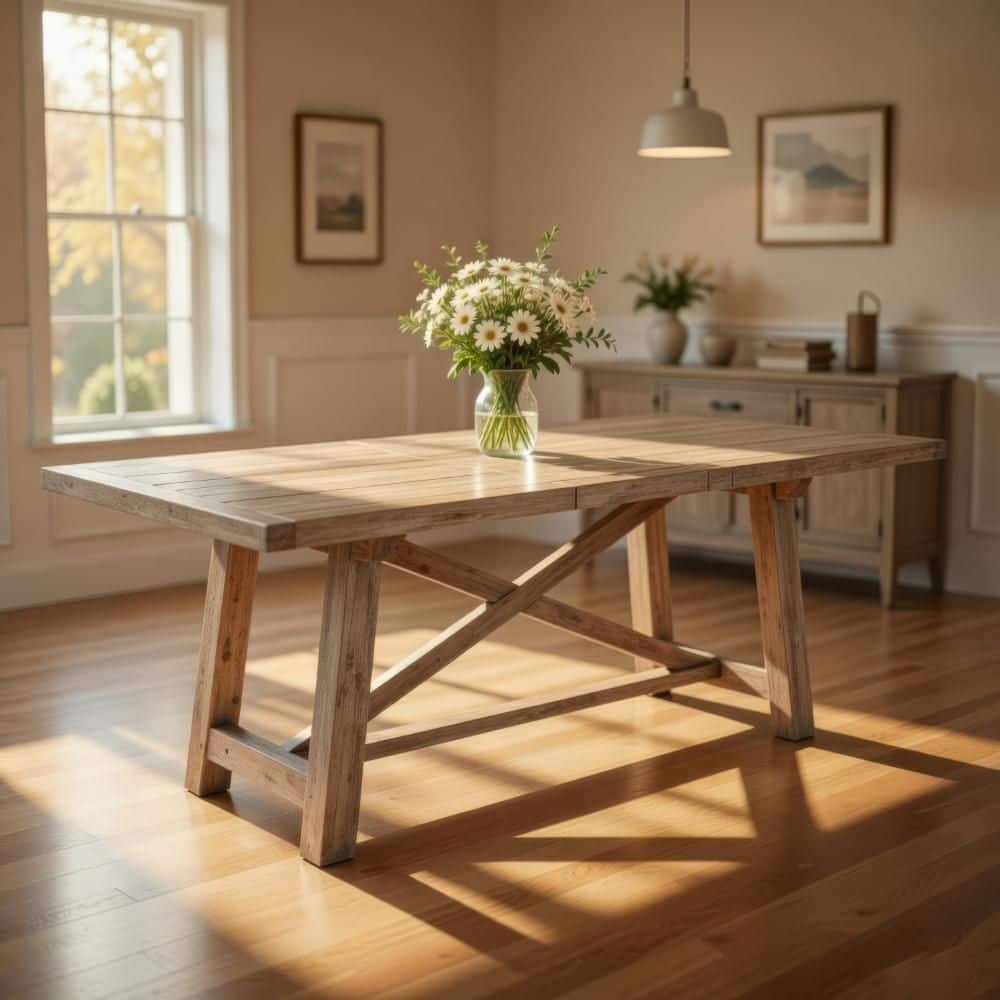 Brown Wood Rectangle 39.5 in. 4-Legs Base Dining Table Seating for 4