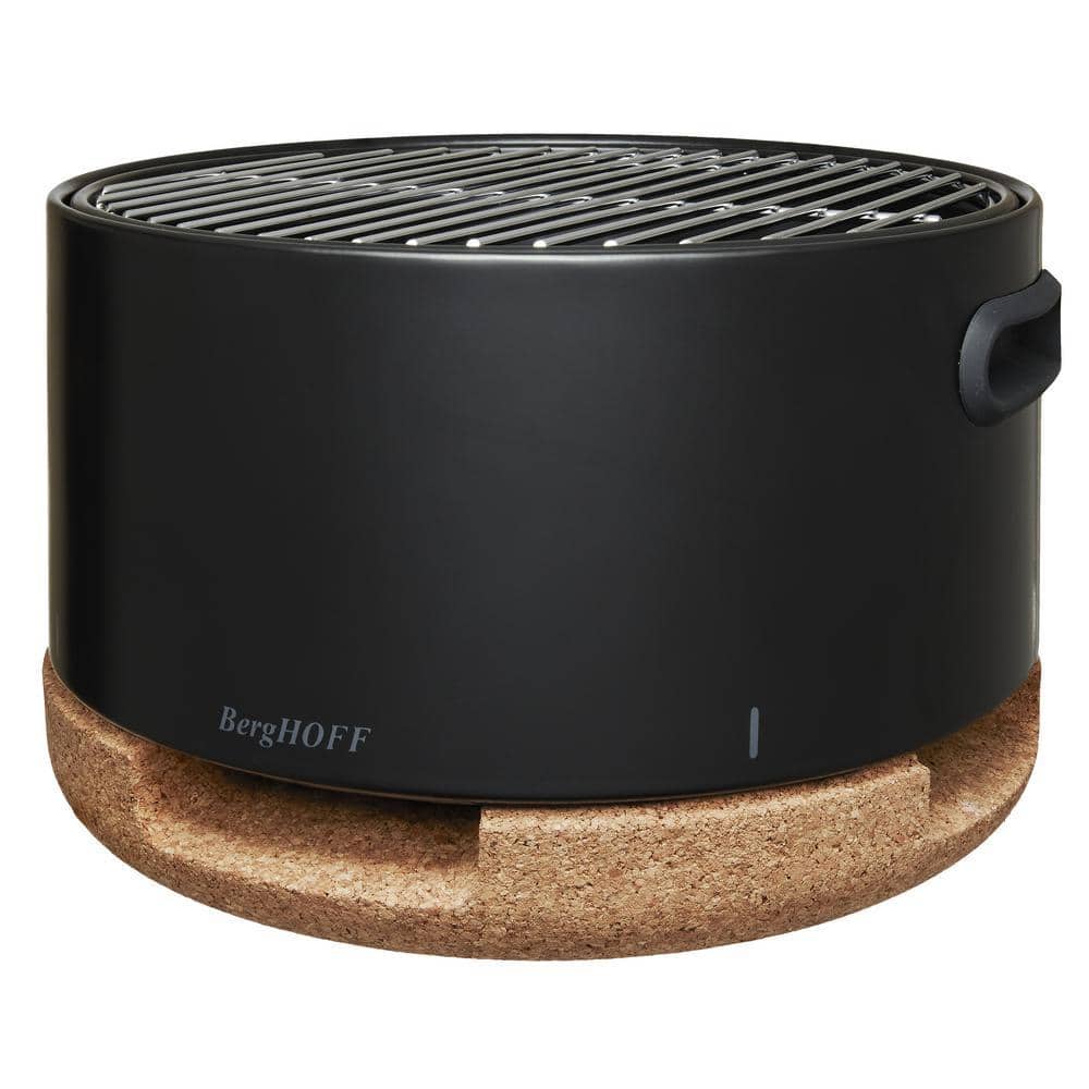 Portable Tabletop Charcoal Grill in Black