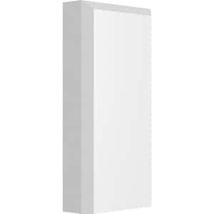 1 in. x 3 in. x 6 in. PVC Standard Foster Plinth Block Moulding with Beveled Edge