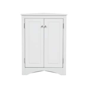 Anky 17.2 in. W x 17.2 in. D x 31.5 in. H White MDF Freestanding Bathroom Storage Linen Cabinet