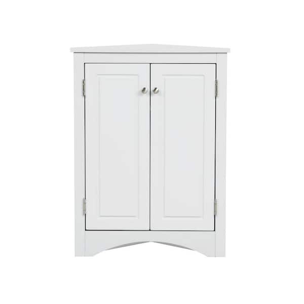 Anky 17.2 in. W x 17.2 in. D x 31.5 in. H White MDF Freestanding Bathroom Storage Linen Cabinet