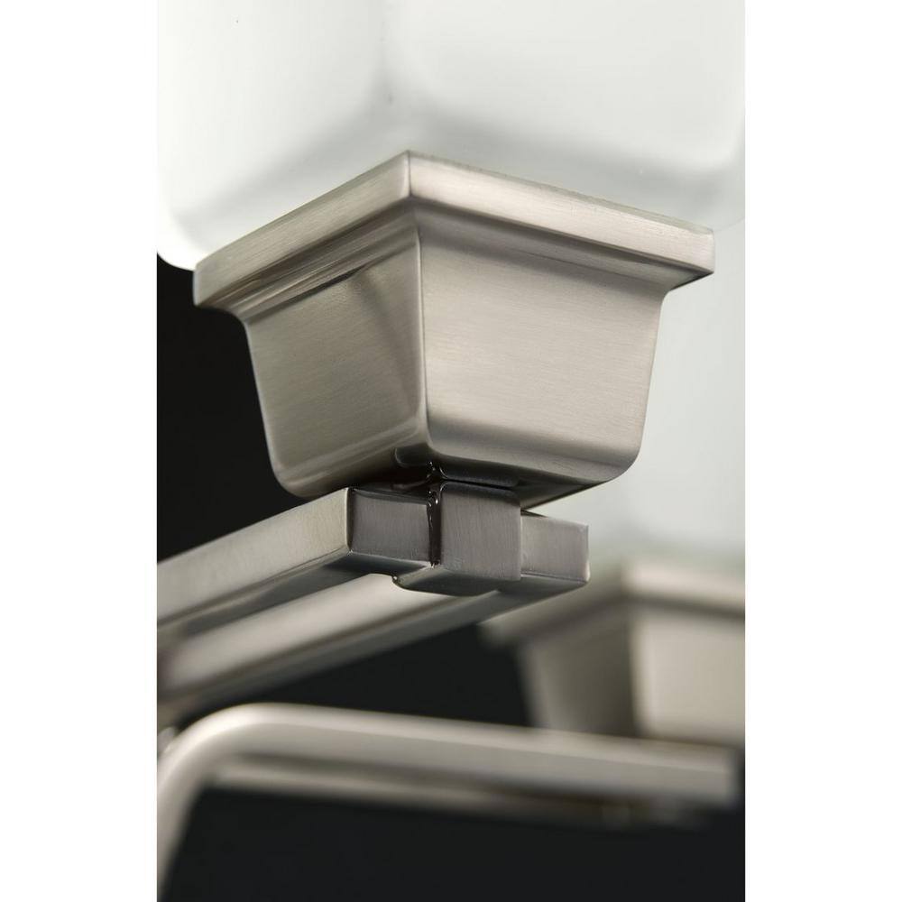 Clifton Heights Brushed Nickel Flush Mount with Etched Glass Shade
