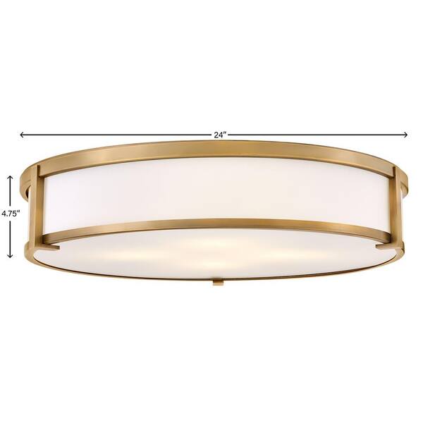 HINKLEY - Lowell 24.0 in. 4-Light Brushed Bronze Flush Mount