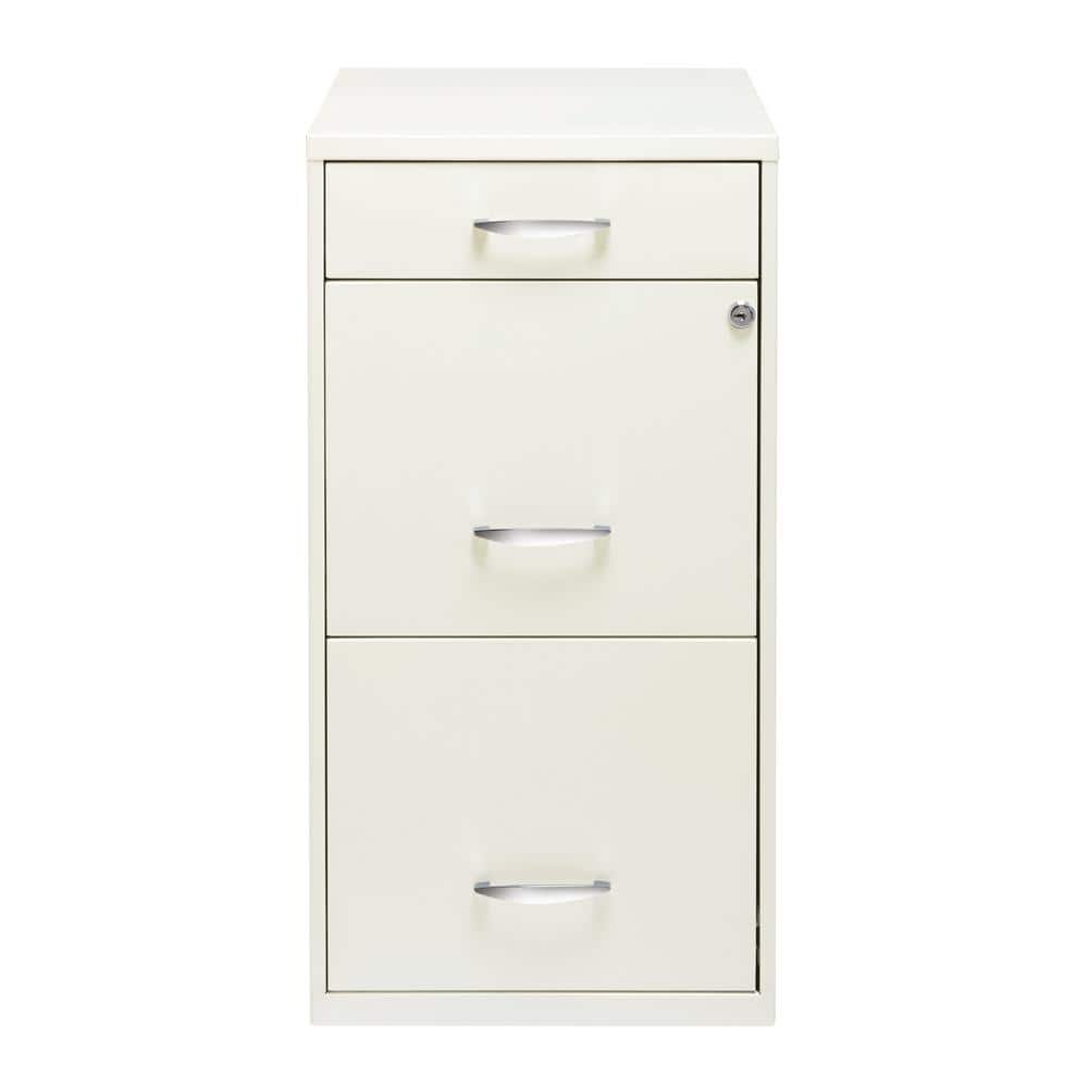 18 in. D 3-Drawer Pearl White Metal Letter Width 14.25 in. W Vertical File Cabinet with Pencil Drawer price history on PriceWatchPro