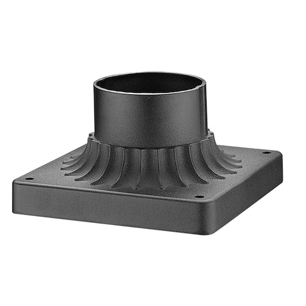 Pier Mounts Black 5.75 in. Aluminum Outdoor Pier Mount Base with Round Standard Fitter Diameter