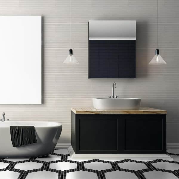 Ivory Lines 9.8 in. x 28.7 in. Matte Ceramic Wall Tile (15.71 sq. ft./Case)