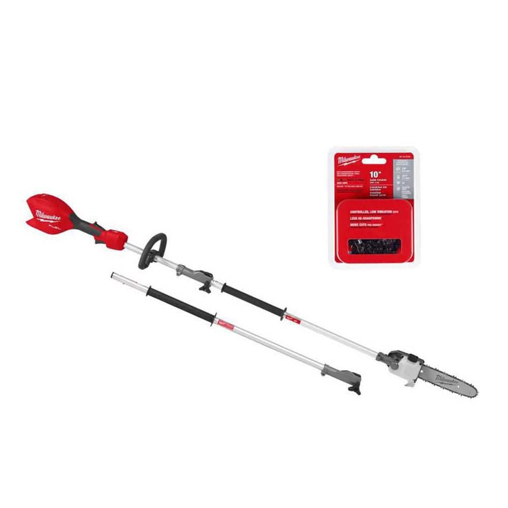 Amazon.com : Milwaukee 49-16-2720 M18 FUEL QUIK-LOK 10 in. Pole  Milwaukee M18 FUEL 10 in. 18-Volt Lithium-Ion Brushless Cordless Pole Saw with Attachment Capability (Tool-Only) With Extra Chain display picture 1