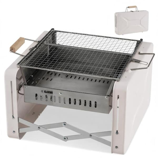 Picnic Time X-Grill Folding Portable Charcoal Grill in Black 775