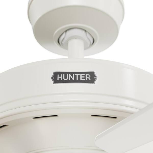 Hunter - Crestfield 52 in. Indoor Fresh White Ceiling Fan with Light Kit Included