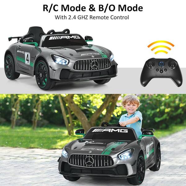 12v MERCEDES BENZ AMG Licensed Kids Ride on Car With Remote Control Silver Grey for sale online 