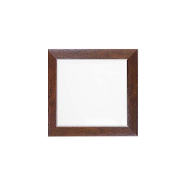 BrandtWorks Dashboard Burl Elegance Framed Mirror 25.5 in. W x 27.5 in. H