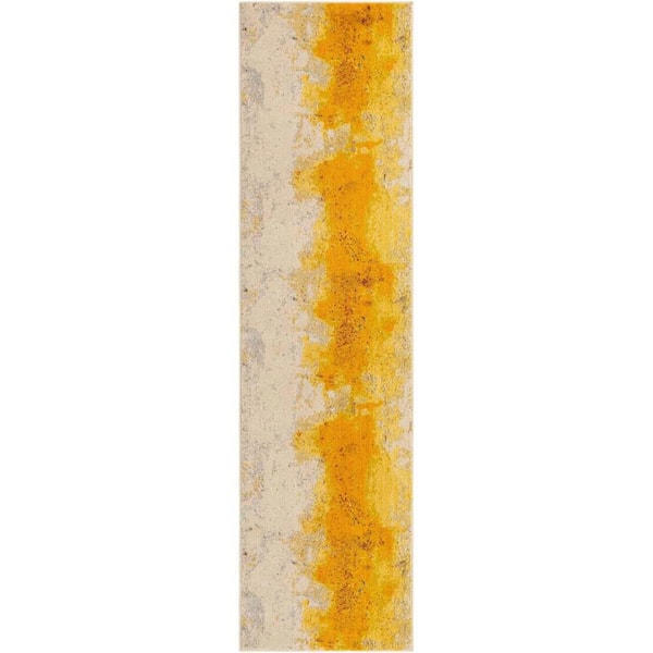 Unique Loom Estrella Rustic Yellow 2' 7 x 10' 0 Runner Rug