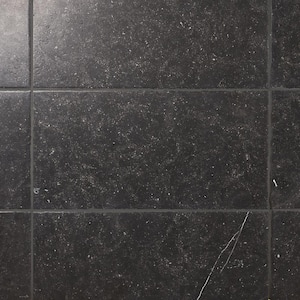 Reno Black 18 in. x 36 in. Satin Marble Floor and Wall Tile (9 sq. ft./Case)