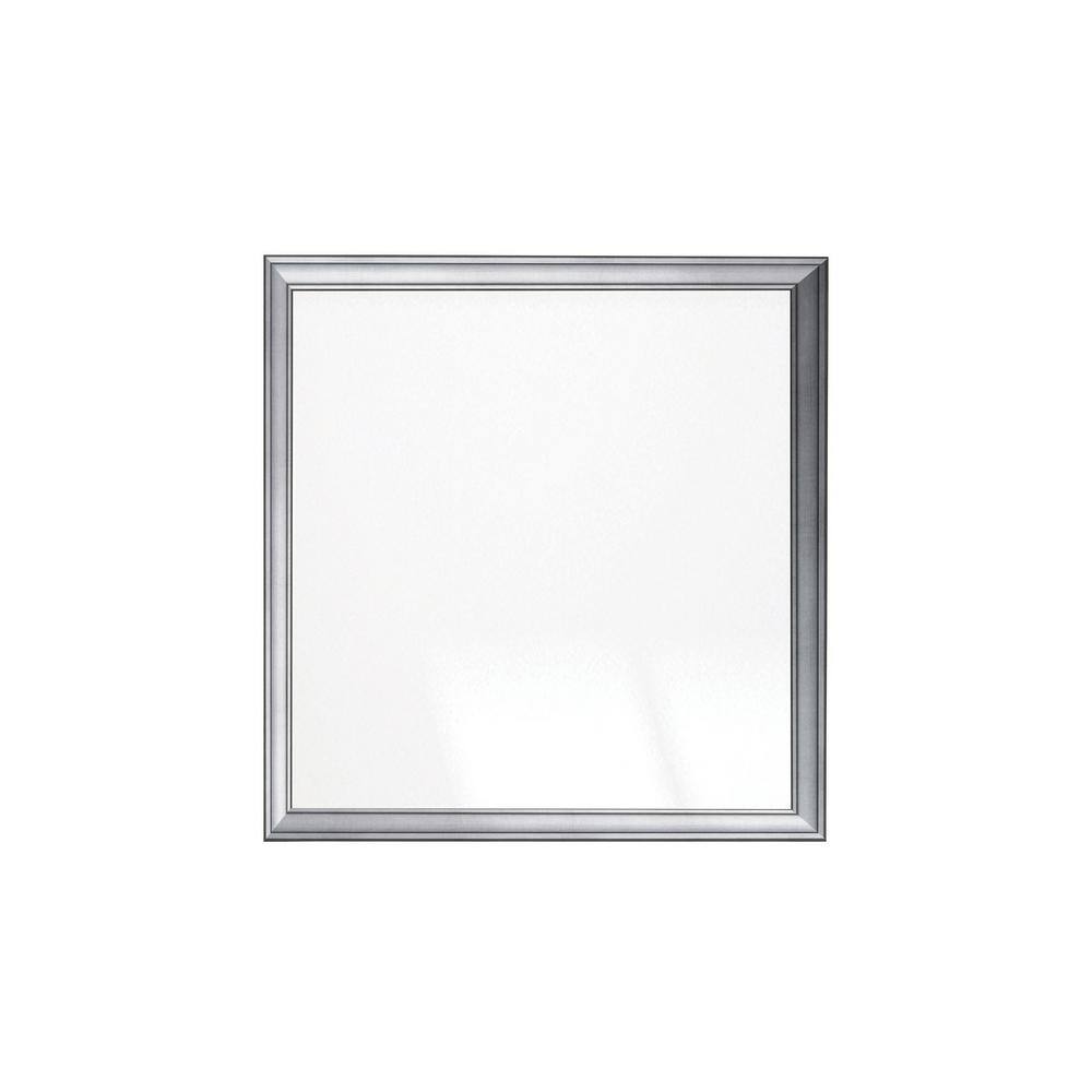 BrandtWorks 30 in. W x 30 in. H Cool Silver Slim Wall Mirror BM27SQ
