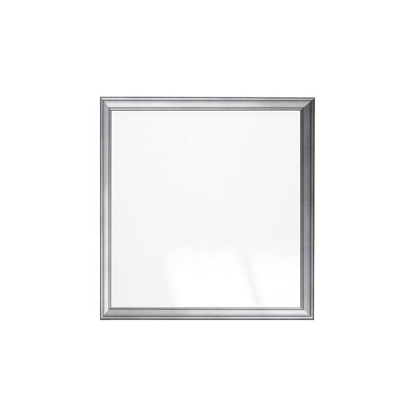 BrandtWorks 30 in. W x 30 in. H Cool Silver Slim Wall Mirror BM27SQ ...