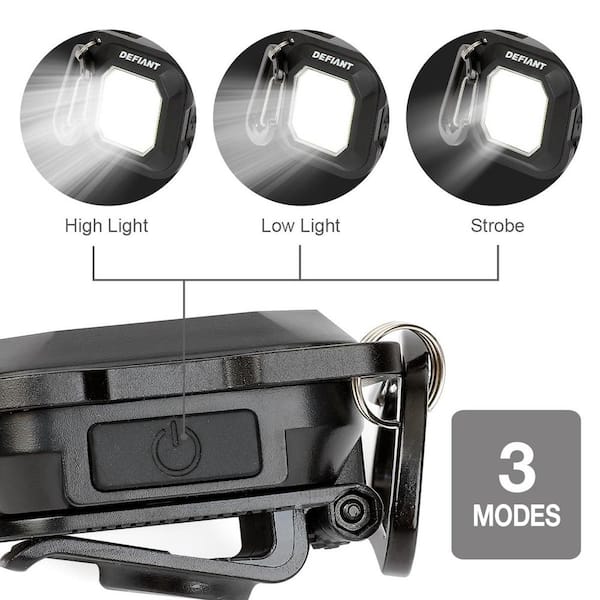 defiant 2 pack rechargeable flashlight LED Aluminum Combo (8-pack) with Batteries Each set comes with (1) Red bodied flashlight and (1) Blue bodied flashlight Brand New Defiant 2-Pack Rechargeable