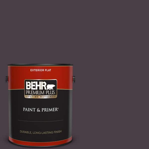 BEHR PREMIUM PLUS 1 gal. #PPU17-20 Eclectic Purple Flat Exterior Paint & Primer