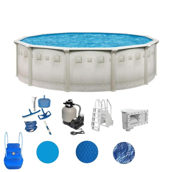 Palisades 15 ft. Round 52 in. Deep Above Ground Hard Sided Deluxe Pool Package