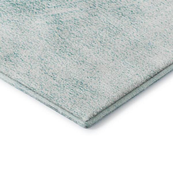 Mayfield Premium Machine Washable Abstract AMF2133 Teal 10 ft. x 14 ft. Area Rug