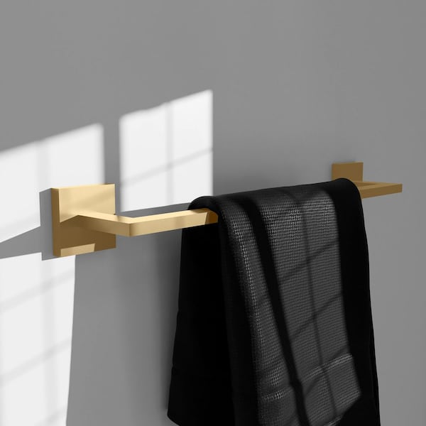 Rubicon 18 in. Wall Mounted Towel Bar in Champagne Bronze