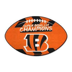 Cincinnati Bengals Orange Super Bowl LVI 1 ft. 8.5 in. x 2 ft. 8.5 in. Football Mat Area Rug