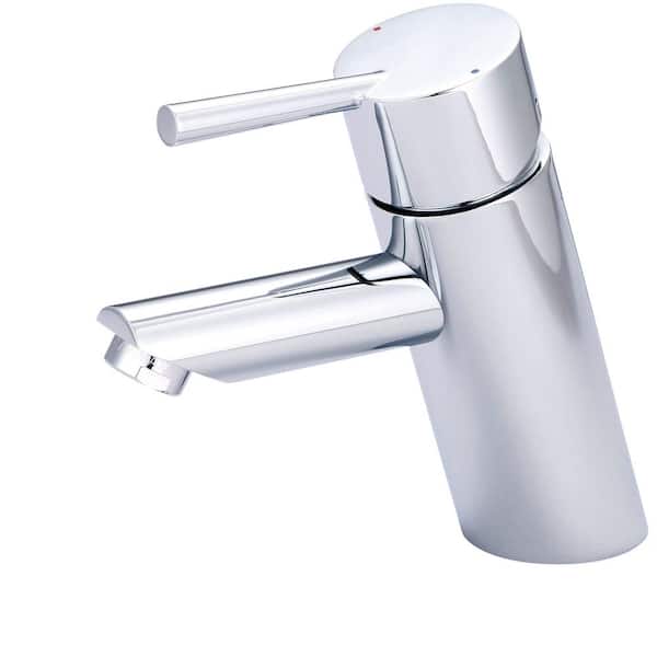 OLYMPIA Single Handle Single Hole Bathroom Faucet in Polished Chrome