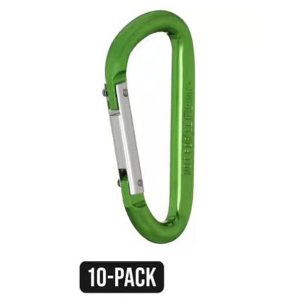 5/16 in. x 3 in. Assorted Colors Carabiners (10 Pack)