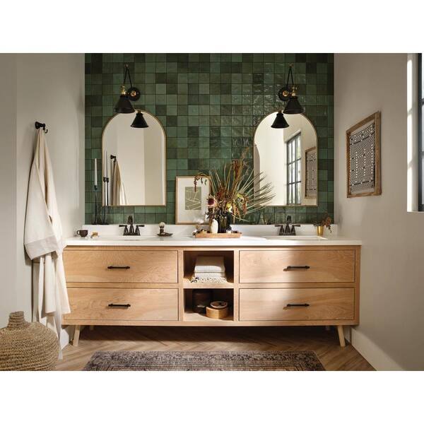 MOEN Banbury 4 in. Centerset Double Handle Bathroom Faucet in 