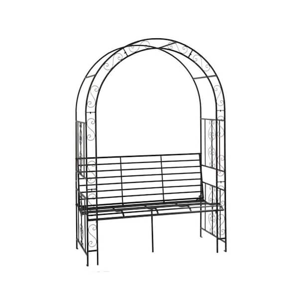 Arc Roof Double Layer With Chair Iron Arch Courtyard Black