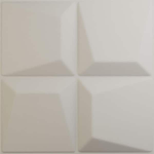 Ekena Millwork 19 5/8 in. x 19 5/8 in. Tellson EnduraWall Decorative 3D Wall Panel, Satin Blossom White (12-Pack for 32.04 Sq. Ft.)