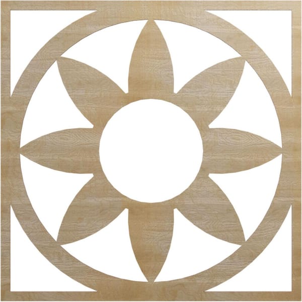 Ekena Millwork 0.25 in. x 40 in. x 40 in. Wood Medallion Moulding