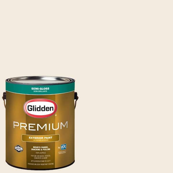 Glidden Premium 1-gal. #HDGWN41U Swiss Coffee Semi-Gloss Latex Exterior Paint