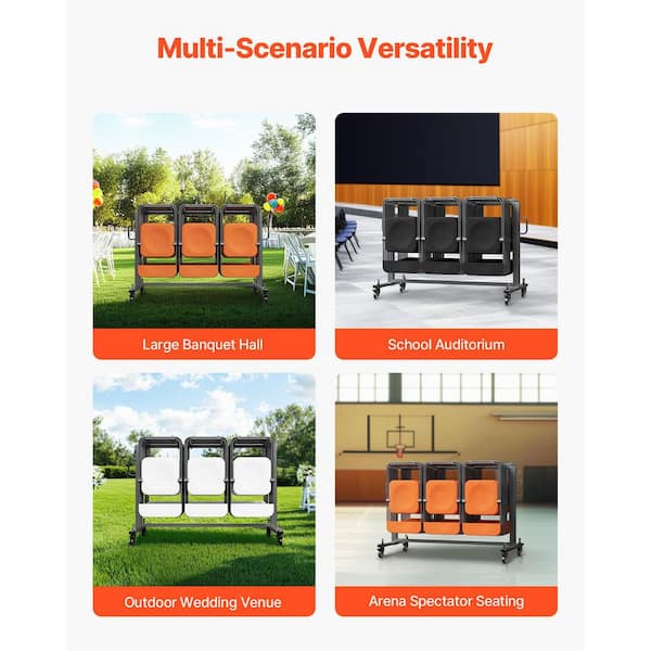 SKYSHALO Folding Chair Rack, Multi-Function Chair Storage Dolly