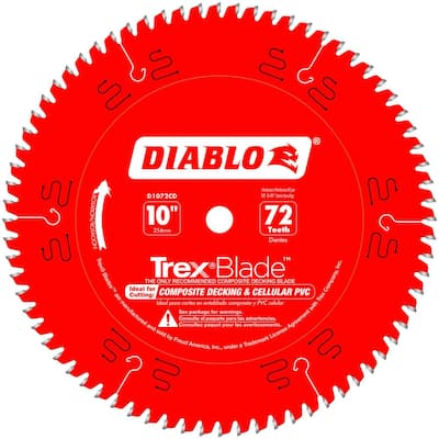 TREXBlade 10 in. x 72-Tooth Composite Material/Plastics Circular Saw Blade