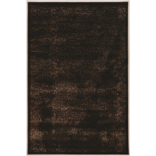 Linon Home Decor Crop Ilussion Brown and Beige 5 ft. x 7.6 ft. Area Rug