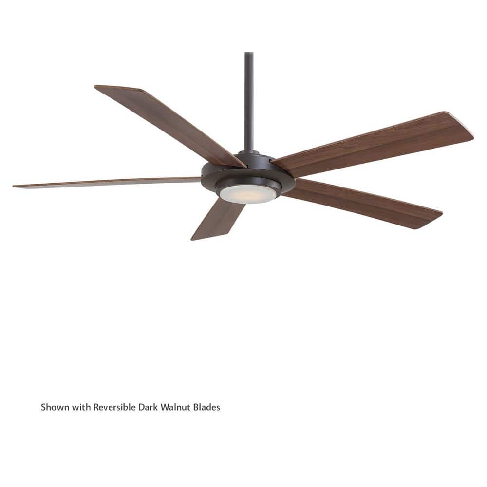 52" Oil Rubbed Bronze Ceiling Fan with LED Light and Remote