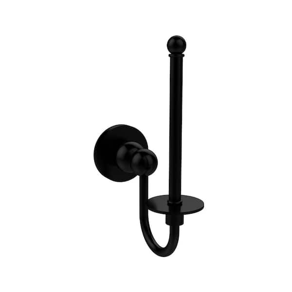 Unbranded Bolero Collection Upright Single Post Toilet Paper Holder in Matte Black