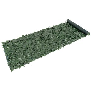 Artificial Green Wall 39 in. x 158 in. Polyethylene Ivy Privacy Garden Fence Screen Greenery Faux Hedges Vine Leaf