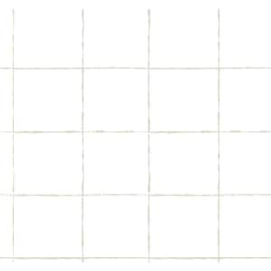 White La Vitre Plaid Graphite Wallpaper