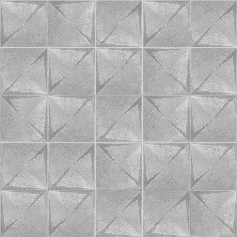 Jeffrey Court 3D Field Tile Grey 8 in. x 8 in Matte Ceramic Wall Tile ...