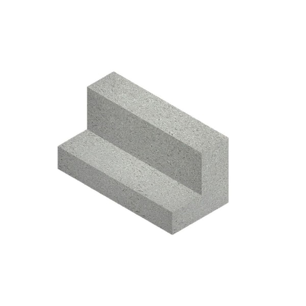 8 in. x 8 in. x 16 in. Solid Header Concrete Block 167003456 - The Home ...