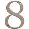 Everbilt 4 In. Satin Nickel Flush Mount Metal House Number 8 30186 ...