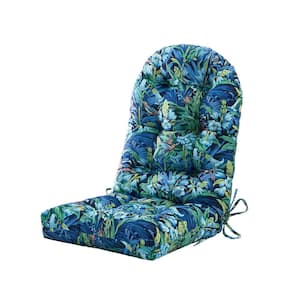 48 in. x 21 in. x 4 in. Outdoor Patio Chair Cushion for Adirondack High Back Tufted Seat Chair Cushion in Floral