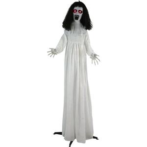 71 in. Motion Activated Flashing Red Eyes Life-Size Animatronic Bride