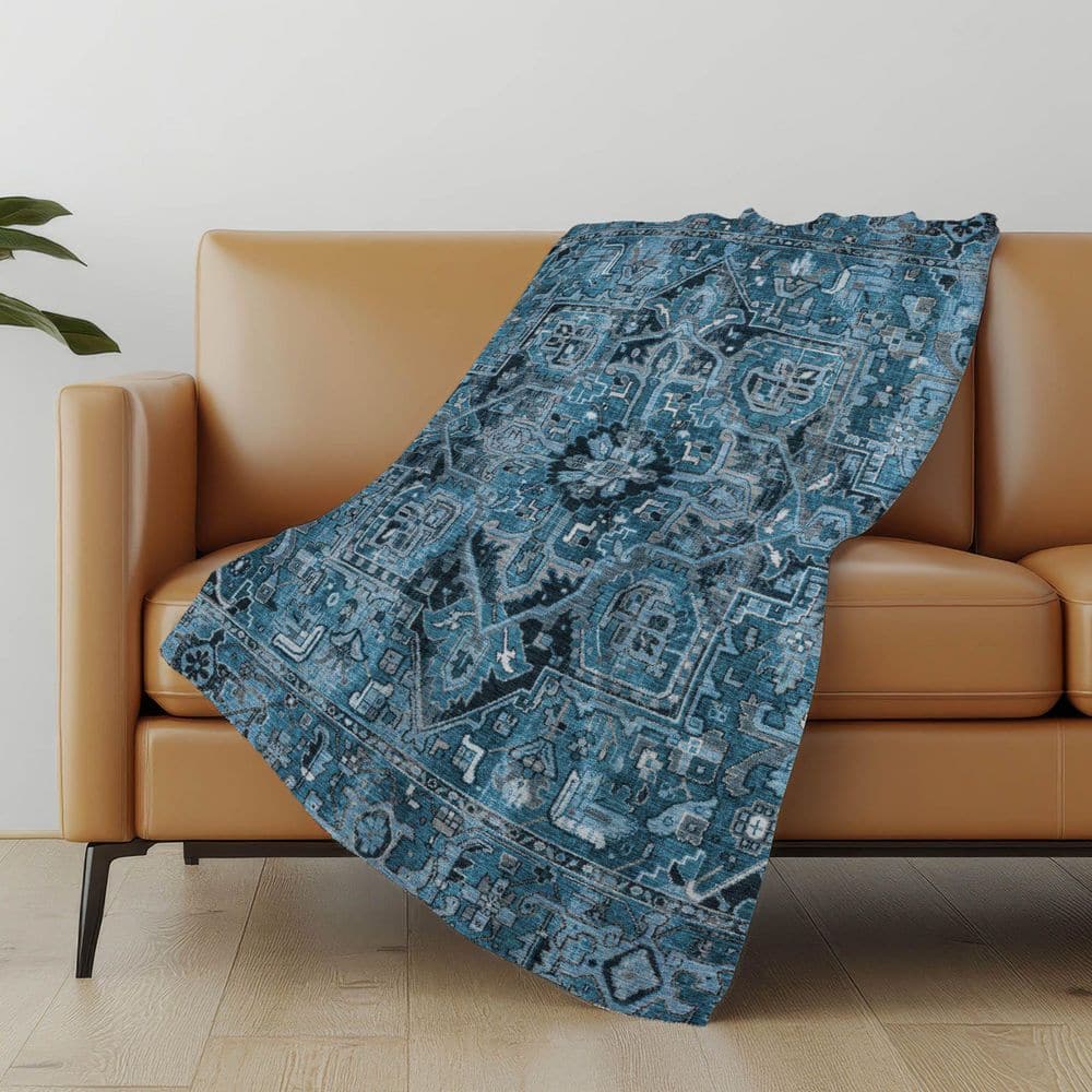 Premium Machine Washable ASB570 Blue 50 in. x 70 in. Sherpa Throw Blanket price history on PriceWatchPro